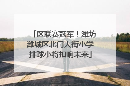 区联赛冠军！潍坊潍城区北门大街小学排球小将扣响未来