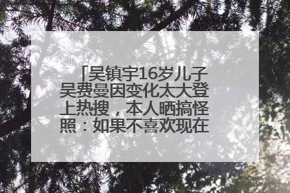吴镇宇16岁儿子吴费曼因变化太大登上热搜，本人晒搞怪照：如果不喜欢现在的我可以离开