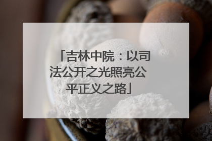吉林中院：以司法公开之光照亮公平正义之路