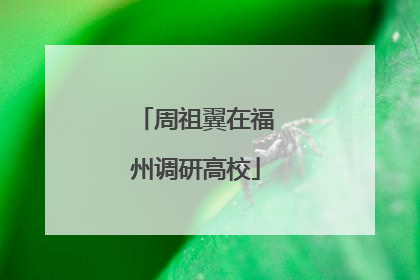 周祖翼在福州调研高校