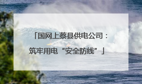 国网上蔡县供电公司：筑牢用电“安全防线”