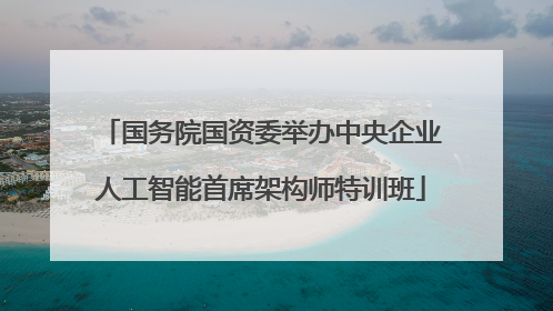 国务院国资委举办中央企业人工智能首席架构师特训班