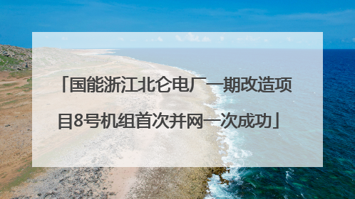 国能浙江北仑电厂一期改造项目8号机组首次并网一次成功