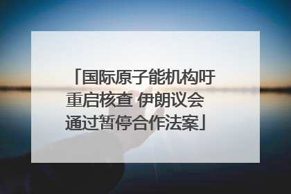 国际原子能机构吁重启核查 伊朗议会通过暂停合作法案