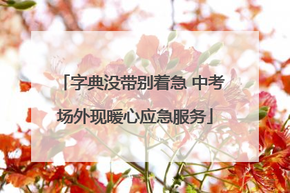 字典没带别着急 中考场外现暖心应急服务