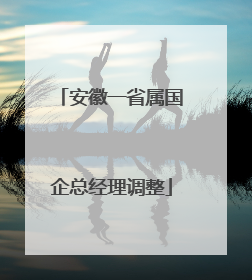 安徽一省属国企总经理调整