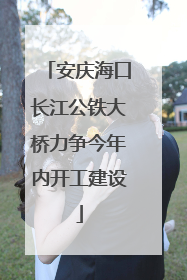 安庆海口长江公铁大桥力争今年内开工建设