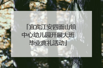 宜宾江安四面山镇中心幼儿园开展大班毕业典礼活动