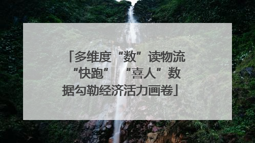 多维度“数”读物流“快跑” “喜人”数据勾勒经济活力画卷