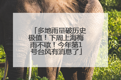 多地雨量破历史极值！下周上海梅雨不歇！今年第1号台风有消息了