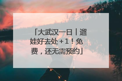 大武汉一日︱遛娃好去处＋1！免费，还无需预约
