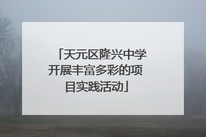 天元区隆兴中学开展丰富多彩的项目实践活动