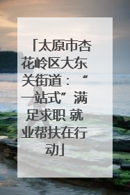 太原市杏花岭区大东关街道：“一站式”满足求职 就业帮扶在行动