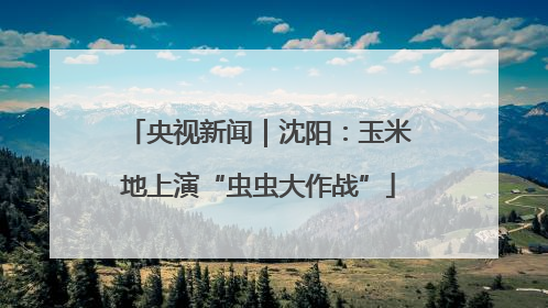 央视新闻｜沈阳：玉米地上演“虫虫大作战”
