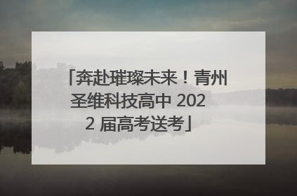 奔赴璀璨未来！青州圣维科技高中 2022 届高考送考