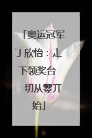 奥运冠军丁欣怡：走下领奖台 一切从零开始
