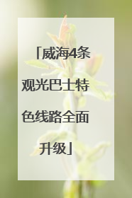 威海4条观光巴士特色线路全面升级