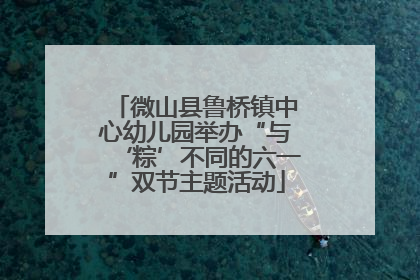 微山县鲁桥镇中心幼儿园举办“与‘粽’不同的六一”双节主题活动