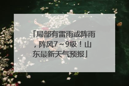 局部有雷雨或阵雨，阵风7～9级！山东最新天气预报