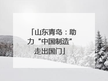 山东青岛：助力“中国制造”走出国门