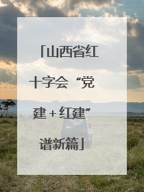山西省红十字会“党建＋红建”谱新篇