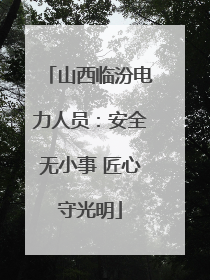 山西临汾电力人员：安全无小事 匠心守光明