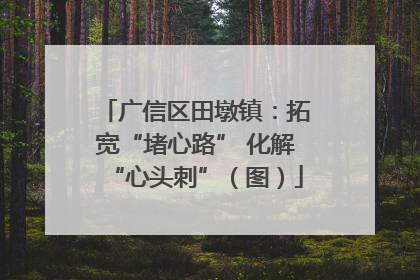 广信区田墩镇：拓宽“堵心路” 化解“心头刺”（图）