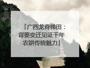 广西龙脊梯田：背篓变迁见证千年农耕传统魅力