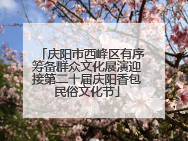 庆阳市西峰区有序筹备群众文化展演迎接第二十届庆阳香包民俗文化节