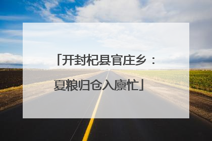 开封杞县官庄乡：夏粮归仓入廪忙