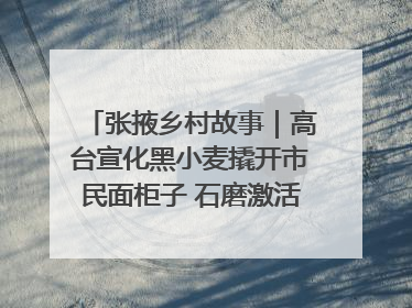 张掖乡村故事｜高台宣化黑小麦撬开市民面柜子 石磨激活村集体钱匣子