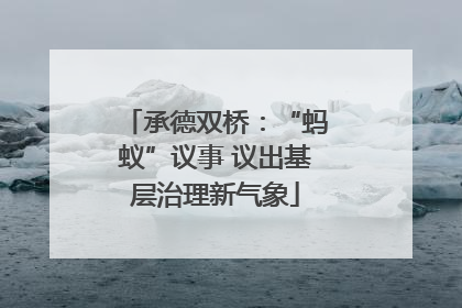 承德双桥：“蚂蚁”议事 议出基层治理新气象