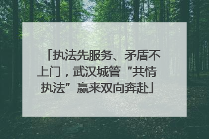 执法先服务、矛盾不上门，武汉城管“共情执法”赢来双向奔赴