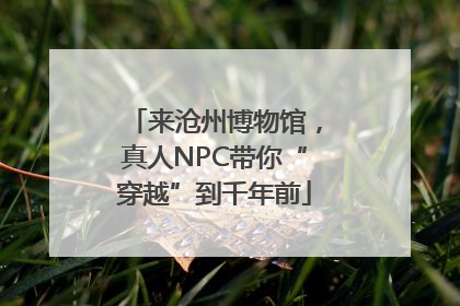 来沧州博物馆，真人NPC带你“穿越”到千年前