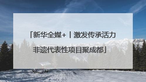 新华全媒+丨激发传承活力 非遗代表性项目聚成都