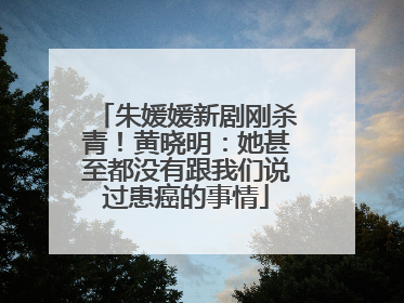 朱媛媛新剧刚杀青！黄晓明：她甚至都没有跟我们说过患癌的事情