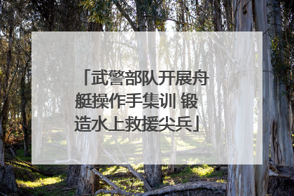 武警部队开展舟艇操作手集训 锻造水上救援尖兵
