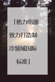 格力电器致力打造制冷领域国际标准