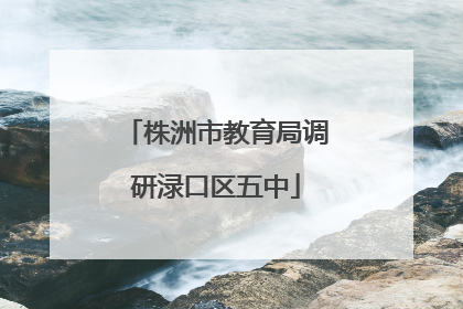 株洲市教育局调研渌口区五中