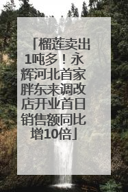榴莲卖出1吨多！永辉河北首家胖东来调改店开业首日销售额同比增10倍
