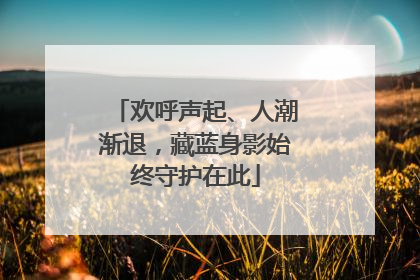 欢呼声起、人潮渐退，藏蓝身影始终守护在此