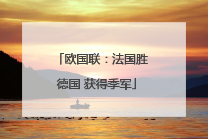 欧国联：法国胜德国 获得季军