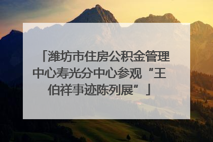潍坊市住房公积金管理中心寿光分中心参观“王伯祥事迹陈列展”