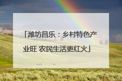 潍坊昌乐：乡村特色产业旺 农民生活更红火
