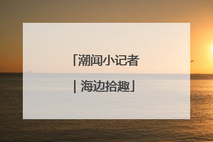 潮闻小记者｜海边拾趣