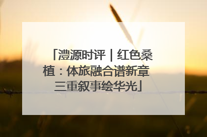 澧源时评｜红色桑植：体旅融合谱新章 三重叙事绘华光