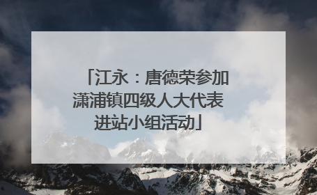江永：唐德荣参加潇浦镇四级人大代表进站小组活动