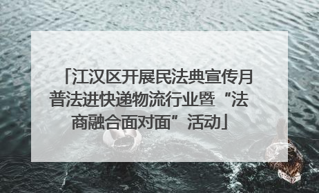江汉区开展民法典宣传月普法进快递物流行业暨“法商融合面对面”活动