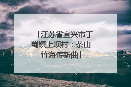 江苏省宜兴市丁蜀镇上坝村：茶山竹海传新曲