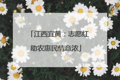 江西宜黄：志愿红助农惠民情意浓